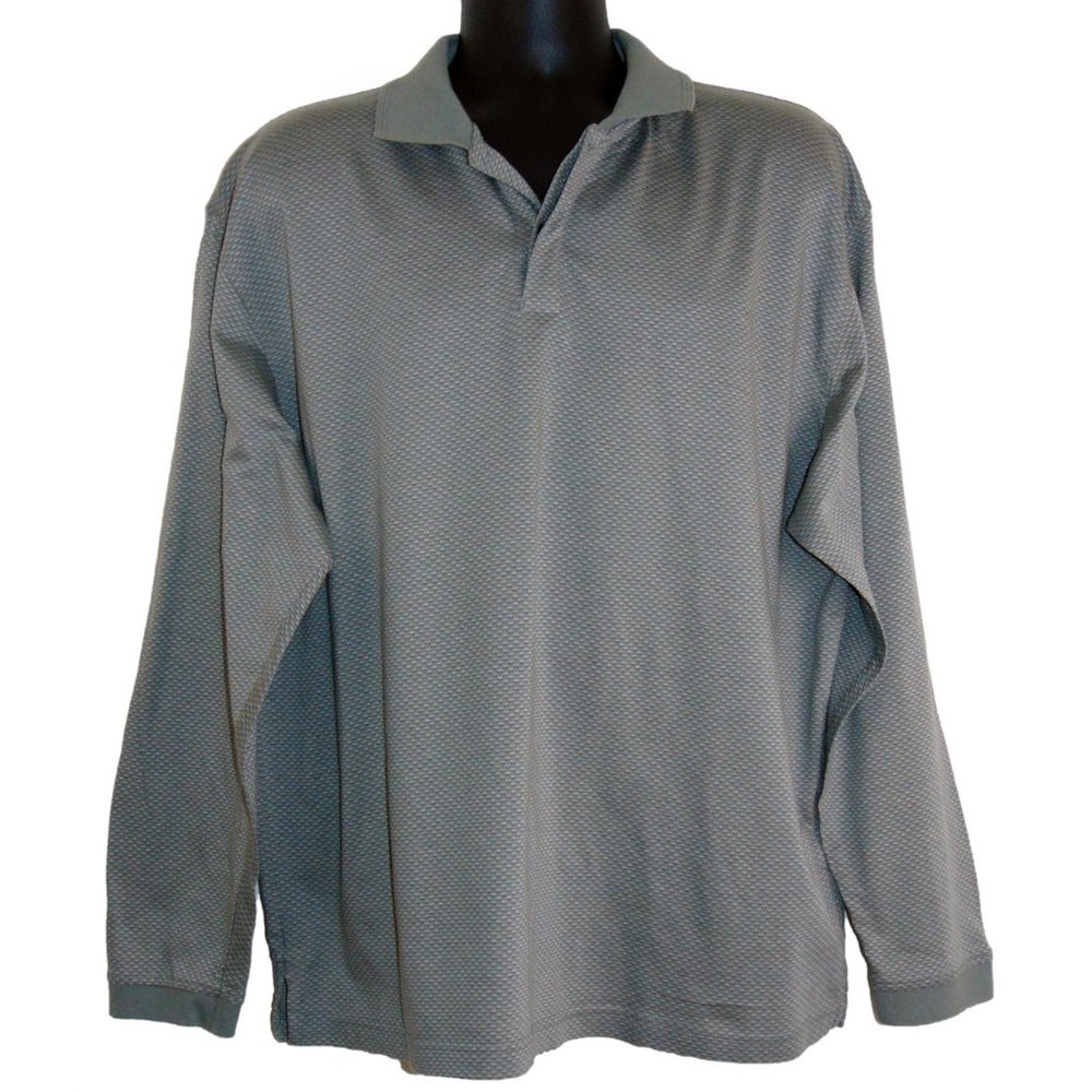 Haggar Long Sleeve Textured Polo Size XL